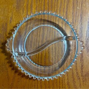 Antique Vintage Imperial Glass Candlewick Relish Dish